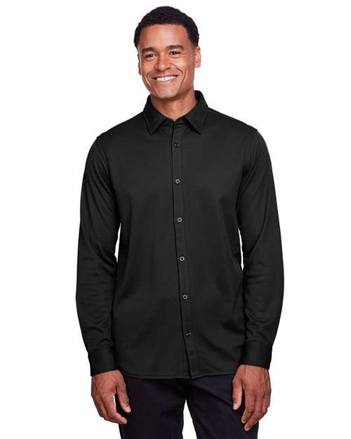 Men's CrownLux Performance® Plaited Dress Shirt - - 13339 Black 642B2 AB Exclusive Brands CA New ab Devon & Jones DG20Z Dress Shirts Long Sleeves Mens & Unisex New AB S&S Deep Deals S&S Exclusive Brands Tops Wovens Wovens & Dress Shirts