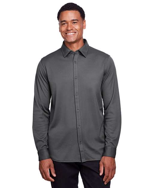 Men's CrownLux Performance® Plaited Dress Shirt - - 13339 Graphite 642B2 AB Exclusive Brands CA New ab Devon & Jones DG20Z Dress Shirts Long Sleeves Mens & Unisex New AB S&S Deep Deals S&S Exclusive Brands Tops Wovens Wovens & Dress Shirts