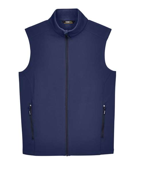 CORE365 CE701, Men's Cruise Two-layer Fleece Bonded Soft Shell Vest, Classic Navy