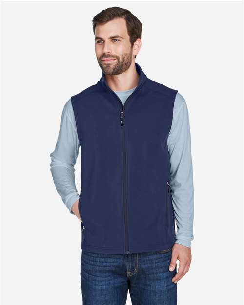 CORE365 CE701, Men's Cruise Two-layer Fleece Bonded Soft Shell Vest, Classic Navy