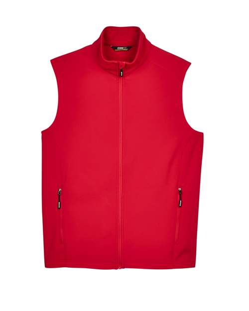 CORE365 CE701, Men's Cruise Two-layer Fleece Bonded Soft Shell Vest, Classic Red