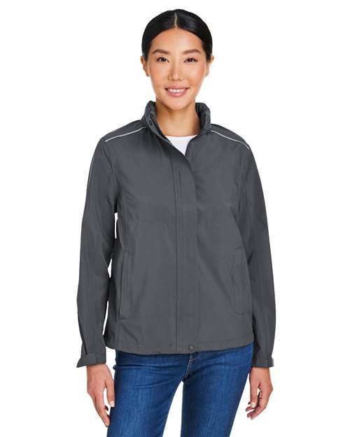 Women's Packable Rain Jacket - - 13354 Carbon 3-3.9 oz 309A7 AB Exclusive Brands CA New ab CE712W CORE365 Full-Zips Hooded Jackets Long Sleeves New AB Outerwear Packables Pockets Polyester - 100% Rain Coats S&S Exclusive Brands Spiritwear Tear Away Waterproof Womens Zips