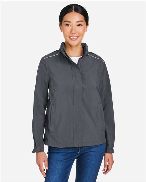 CORE365 CE712W, Women's Barrier Packable Waterproof Rain Jacket, Carbon