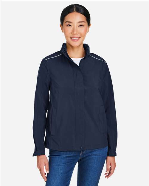 CORE365 CE712W, Women's Barrier Packable Waterproof Rain Jacket, Classic Navy