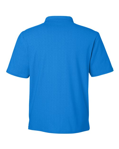 Devon & Jones DG101, Men's Crownlux Performance Geo Polo, French Blue/ Crystal Blue