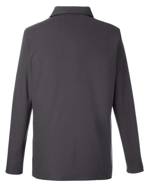 CORE365 CE112L, Men's Fusion Chromasoft Long Sleeve Pique Polo, Carbon