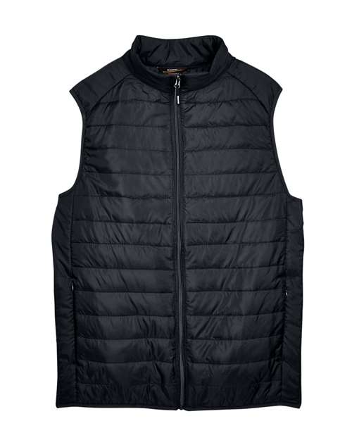 CORE365 CE702, Men's Prevail Packable Puffer Vest, Black