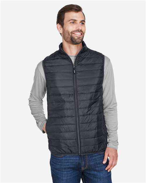 CORE365 CE702, Men's Prevail Packable Puffer Vest, Carbon