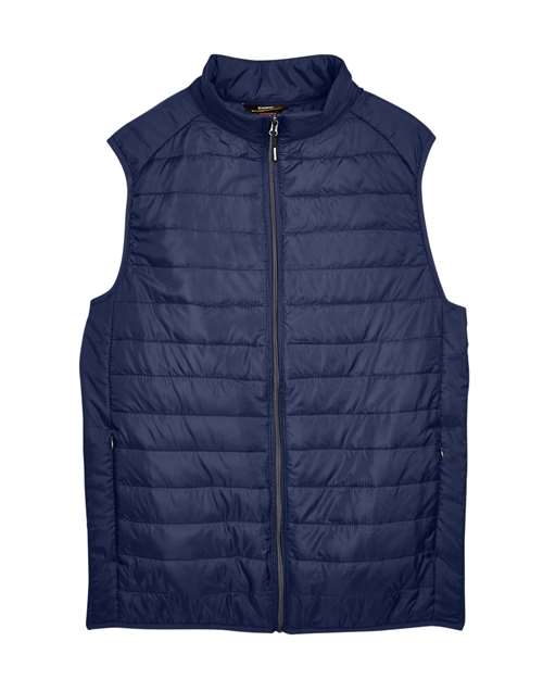 CORE365 CE702, Men's Prevail Packable Puffer Vest, Classic Navy