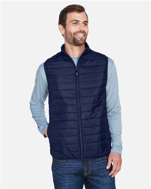 CORE365 CE702, Men's Prevail Packable Puffer Vest, Classic Navy