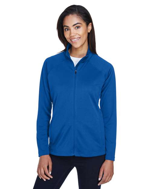 Women's Stretch Tech-Shell® Compass Full-Zip Jacket - - 13364 True Royal L 653B2 7-7.9 oz AB Exclusive Brands CA New ab Devon & Jones DG420W Full-Zips Jackets Knit Long Sleeves Moisture-Management New AB Outerwear Performance Pockets Polos & Knits Polyester - 100% S&S Deep Deals S&S Exclusive Brands Tops Womens Zips