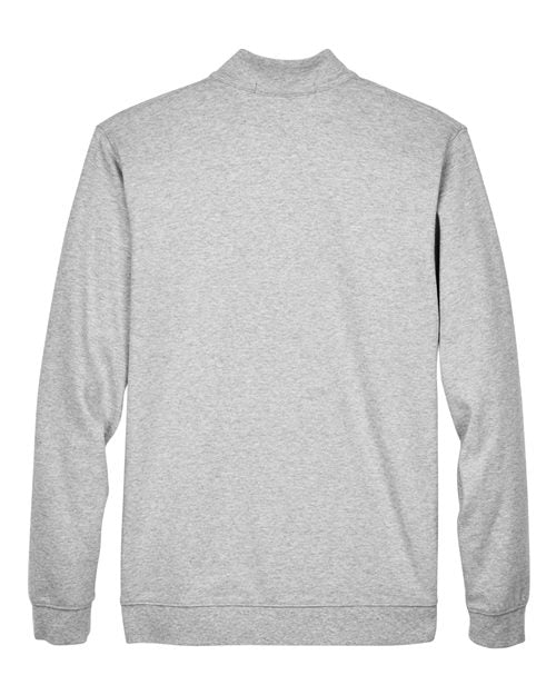 Devon & Jones DG479, Men's Drytec20 Performance Quarter-zip Pullover, Grey Heather/ Grey H/ French Blue