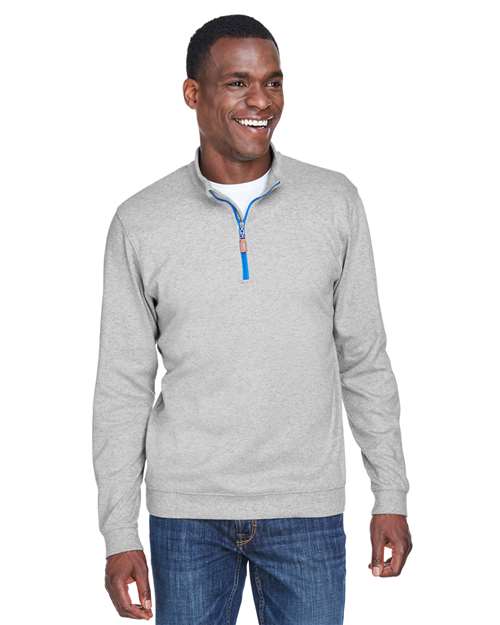Men's DRYTEC20™ Performance Quarter-Zip Pullover - - 13365 Grey Heather Grey H French Blue 660B2 7-7.9 oz AB Exclusive Brands CA New ab Cotton - 100% Devon & Jones DG479 Long Sleeves Mens & Unisex Moisture-Management New AB Performance Polos & Knits Pullovers Quarter-Zips S&S Exclusive Brands Tops Wrinkle Free Zips