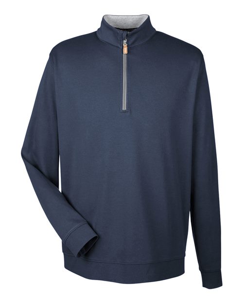 Devon & Jones DG479, Men's Drytec20 Performance Quarter-zip Pullover, Navy/ Grey Heather/ Graphite