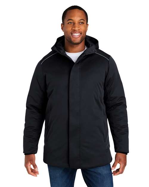 Unisex Techno Lite Flat-Fill Insulated Jacket - - 13374 Black 310A7 8-8.9 oz AB Exclusive Brands CA New ab CE715 CORE365 Full-Zips Hooded Jackets Long Sleeves Mens & Unisex New AB Outerwear Pockets Polyester - 100% Puffers S&S Exclusive Brands Waterproof Zips