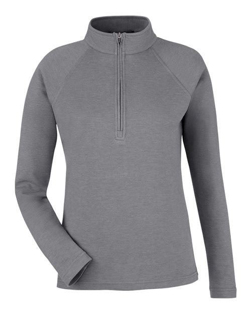 Devon & Jones DG481WZ, Women's New Classics Charleston Quarter-zip Pullover, Graphite Melange