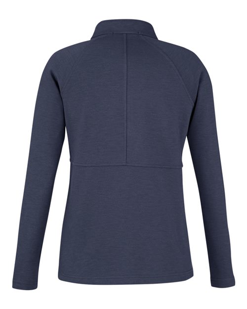 Devon & Jones DG481WZ, Women's New Classics Charleston Quarter-zip Pullover, Navy Melange