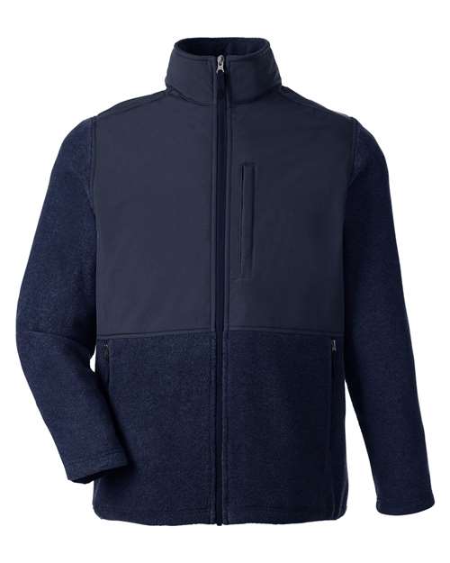CORE365 CE890, Men's Journey Summit Hybrid Full-zip, Classic Navy/ Classic Navy
