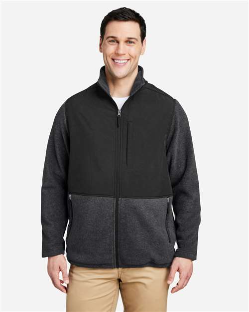 Men's Journey Summit Hybrid Full-Zip - - 13379 Heather Charcoal Black 324A7 7-7.9 oz AB Exclusive Brands Activewear CA New ab CE890 CORE365 Fleece Full-Zips Jackets Long Sleeves Mens & Unisex New AB Outerwear Pockets Polyester - 100% S&S Exclusive Brands Tear Away Zips