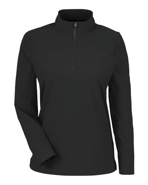 Devon & Jones DG410W, Women's Crownlux Performance Windsor Welded Quarter-zip Pullover, Black