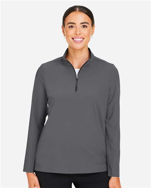 Devon & Jones DG410W, Women's Crownlux Performance Windsor Welded Quarter-zip Pullover, Graphite