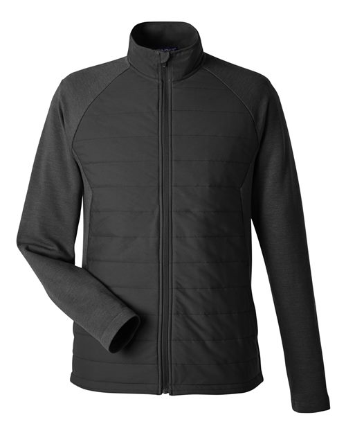 Devon & Jones DG704, Men's New Classics Charleston Hybrid Jacket, Black/ Melange Black
