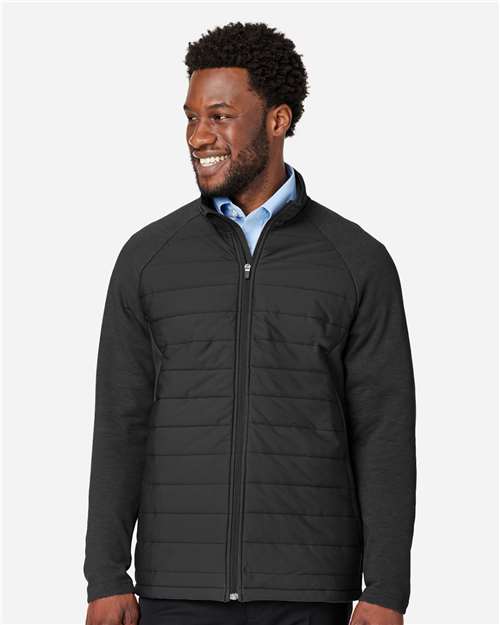Devon & Jones DG704, Men's New Classics Charleston Hybrid Jacket, Black/ Melange Black