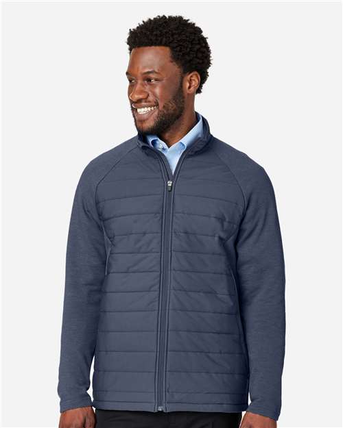 Devon & Jones DG704, Men's New Classics Charleston Hybrid Jacket, Navy Melange/ Navy