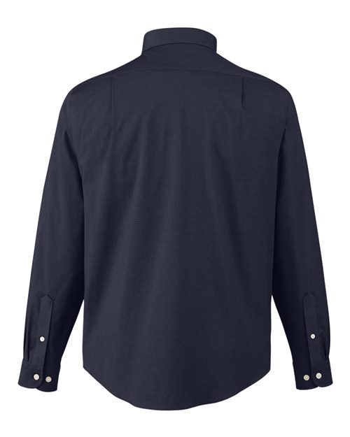 Devon & Jones DG505, Men's Crownlux Performance Spencer Poplin Dress Shirt, Navy Melange