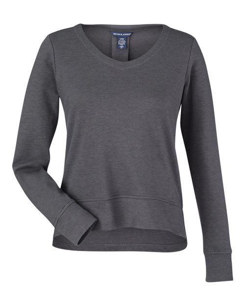 Devon & Jones DG482W, Women's New Classics Charleston Pullover, Black Melange