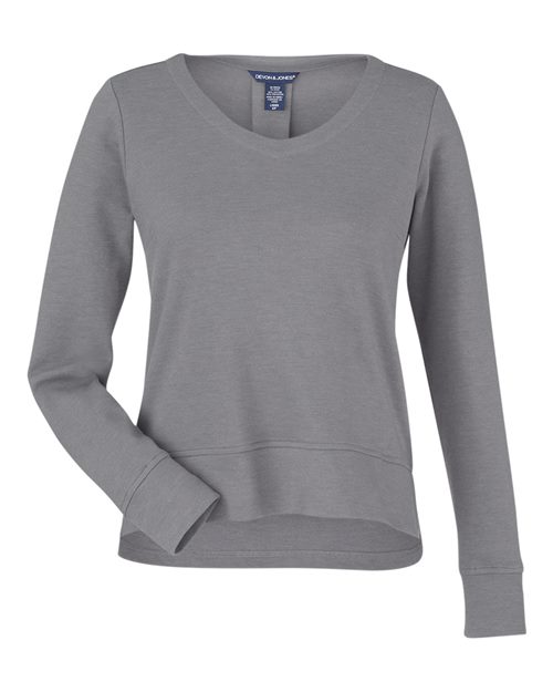 Devon & Jones DG482W, Women's New Classics Charleston Pullover, Graphite Melange