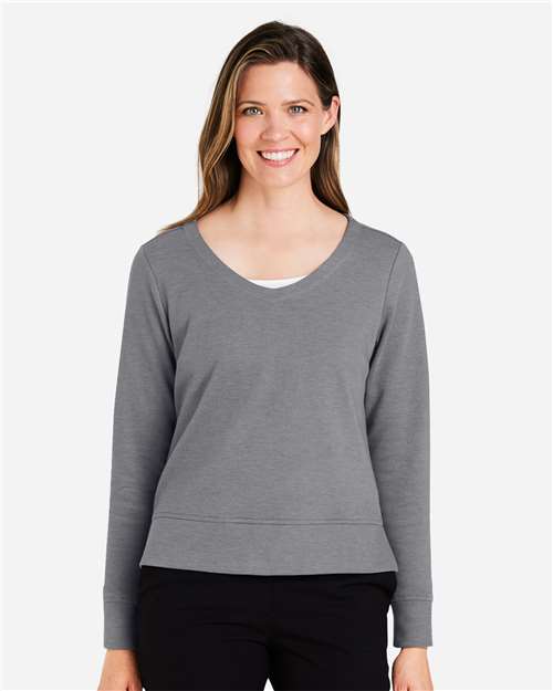 Devon & Jones DG482W, Women's New Classics Charleston Pullover, Graphite Melange