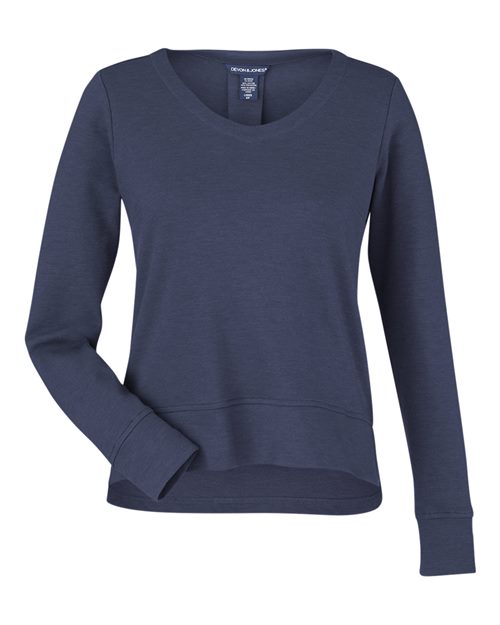 Devon & Jones DG482W, Women's New Classics Charleston Pullover, Navy Melange