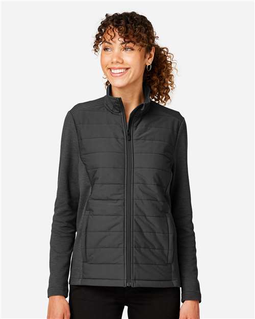 Devon & Jones DG704W, Women's New Classics Charleston Hybrid Jacket, Black/ Melange Black