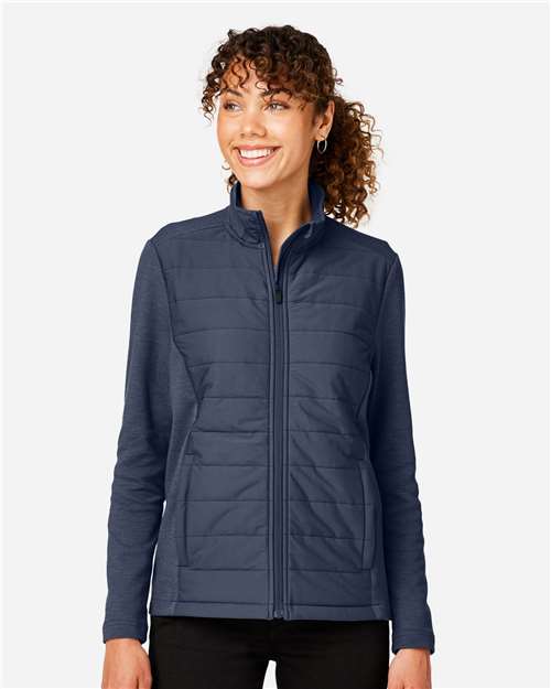 Devon & Jones DG704W, Women's New Classics Charleston Hybrid Jacket, Navy Melange/ Navy