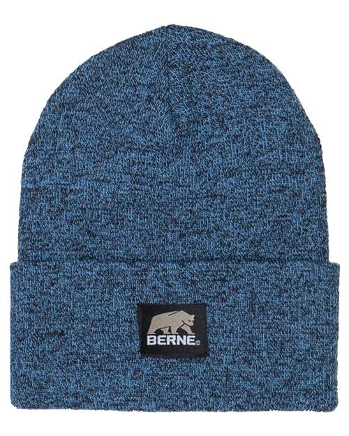 Berne Apparel H150, Heritage Knit Cuff Beanie, Blue/ Black