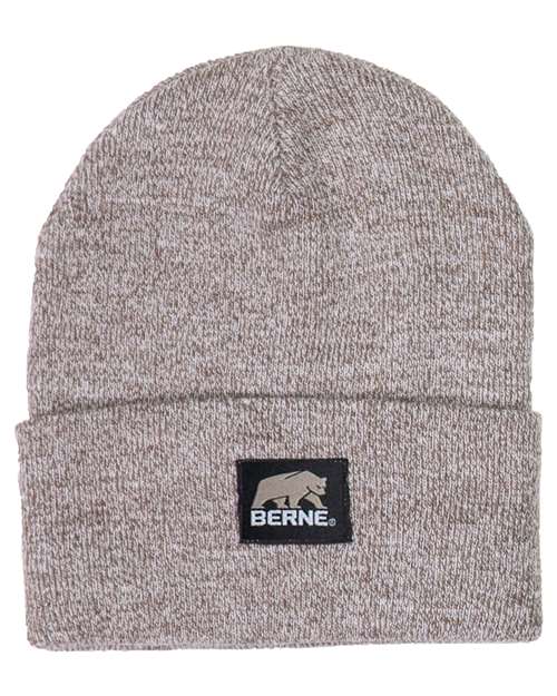 Berne Apparel H150, Heritage Knit Cuff Beanie, Hickory Heather