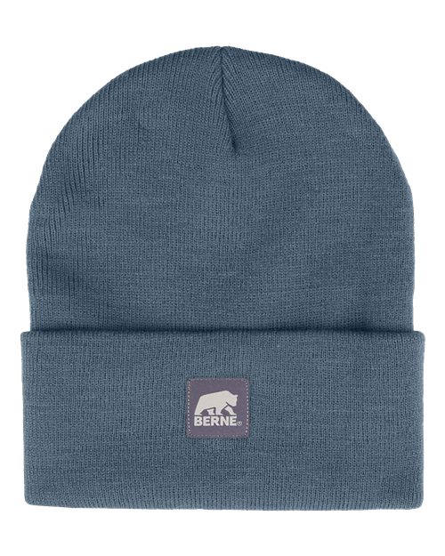 Berne Apparel H150, Heritage Knit Cuff Beanie, Steel Blue
