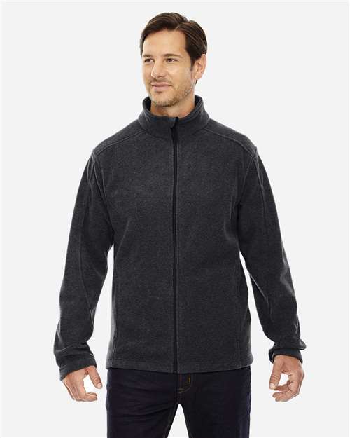 CORE365 88190T, Men's Tall Journey Fleece Jacket, Heather Charcoal