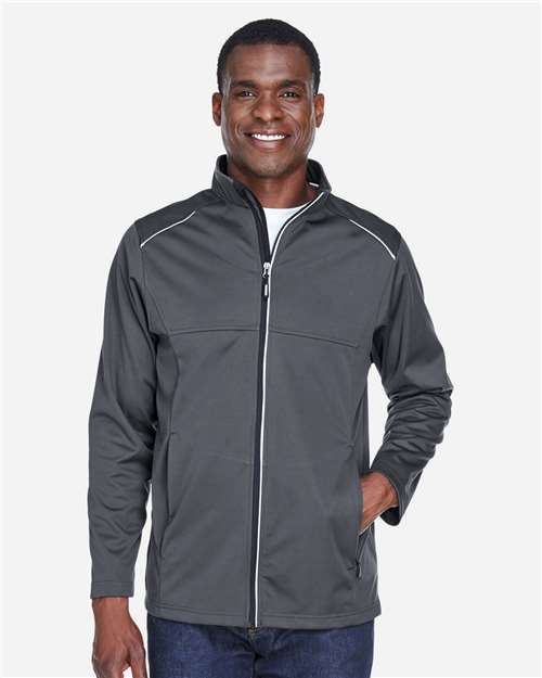 CORE365 CE708T, Men's Tall Techno Lite Three-layer Knit Tech-shell, Carbon