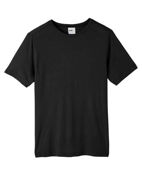CORE365 CE111T, Unisex Tall Fusion Chromasoft Performance T-shirt, Black