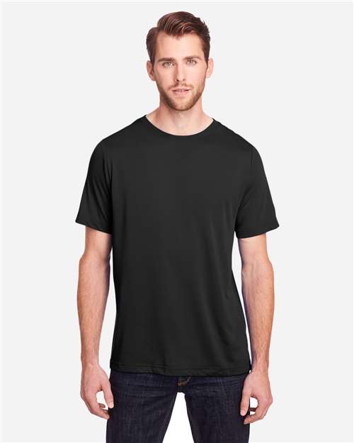 CORE365 CE111T, Unisex Tall Fusion Chromasoft Performance T-shirt, Black