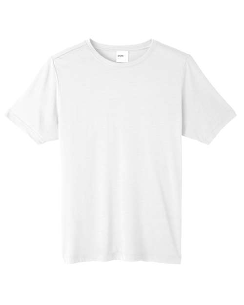 CORE365 CE111T, Unisex Tall Fusion Chromasoft Performance T-shirt, White