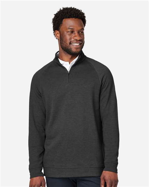 Devon & Jones DG481, Men's New Classics Charleston Quarter-zip Pullover, Black Melange
