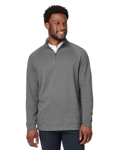 Men's New Classics® Charleston Quarter-Zip Pullover - - 13533 Graphite Melange 664B2 7-7.9 oz AB Exclusive Brands CA New ab Cotton Devon & Jones DG481 Long Sleeves Mens & Unisex New AB Polos & Knits Polyester Pullovers Quarter-Zips S&S Exclusive Brands Tops Zips