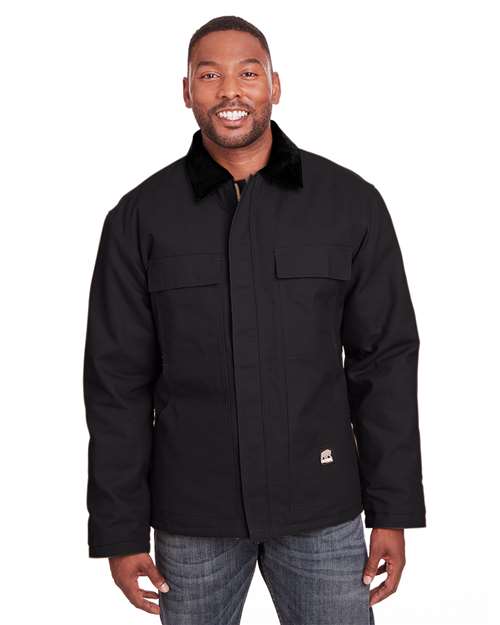 Men's Heritage Chore Coat - - 13585 Black 10-10.9 oz 744A4 AB Retail Exclusive Brands Berne Apparel CA New ab CH416 Full-Zips Jackets Mens & Unisex New AB Outerwear Socially Conscious Manufacturing Sustainable Styles Workwear Zips