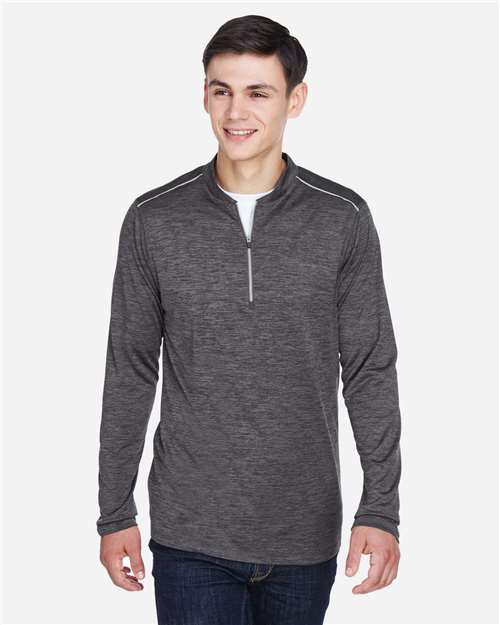 Men's Tall Kinetic Performance Quarter-Zip Pullover - - 13599 Carbon Heather Black 282A7 4-4.9 oz AB Exclusive Brands Activewear Antimicrobial CA New ab CE401T CORE365 Long Sleeves Mens & Unisex Moisture-Management New AB Performance Polos & Knits Polyester - 100% Pullovers Quarter-Zips S&S Deep Deals S&S Exclusive Brands Spiritwear Sun/UV Protection Talls Tops Zips