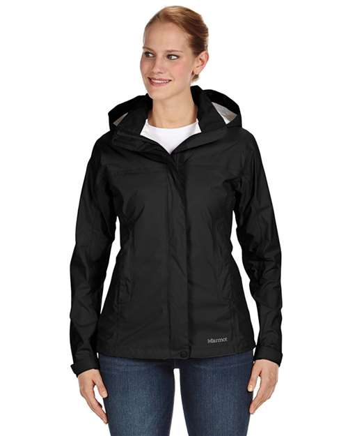 Women's Precip Eco Jacket - - 13609 Black 693D1 CA New ab M13896 Marmot New AB Outerwear Recycled Water Resistant