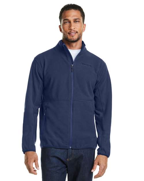 Men's Rocklin Jacket - - 13615 Arctic Navy 677D1 CA New ab Fleece Full-Zips Jackets M12649 Marmot Mens & Unisex New AB Outerwear Pockets Polyester - 100% Recycled UG Playbook Uniforming & Gifting Playbook - Corporate Gifting Uniforming & Gifting Playbook Corporate Visible Logos Zips