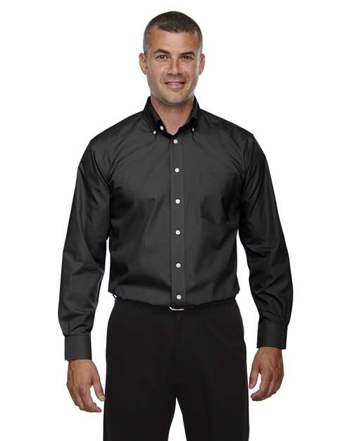 Men's Tall Crown Collection® Broadcloth Woven Dress Shirt - - 13635 Black 3-3.9 oz 600B2 AB Exclusive Brands CA New ab Cotton D620T Devon & Jones Dress Shirts Long Sleeves Mens & Unisex New AB Pockets Polyester S&S Exclusive Brands Stain Resistant Talls Tops Wovens Wovens & Dress Shirts Wrinkle Free